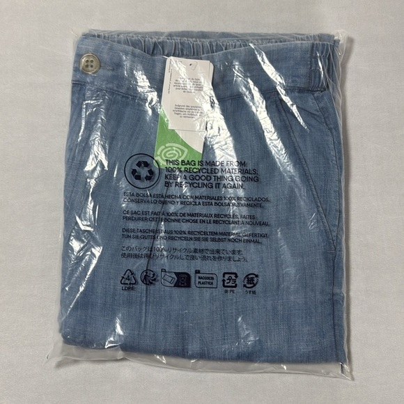 Lands' End High Rise TENCEL Pleated Wide Leg Pants Size 18 - Picture 2 of 4